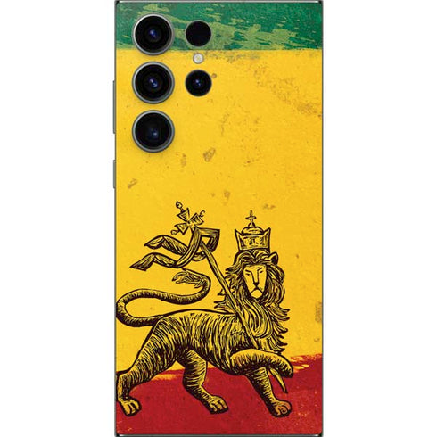 The Lion of Judah Rasta Flag Galaxy S25 Ultra Skin